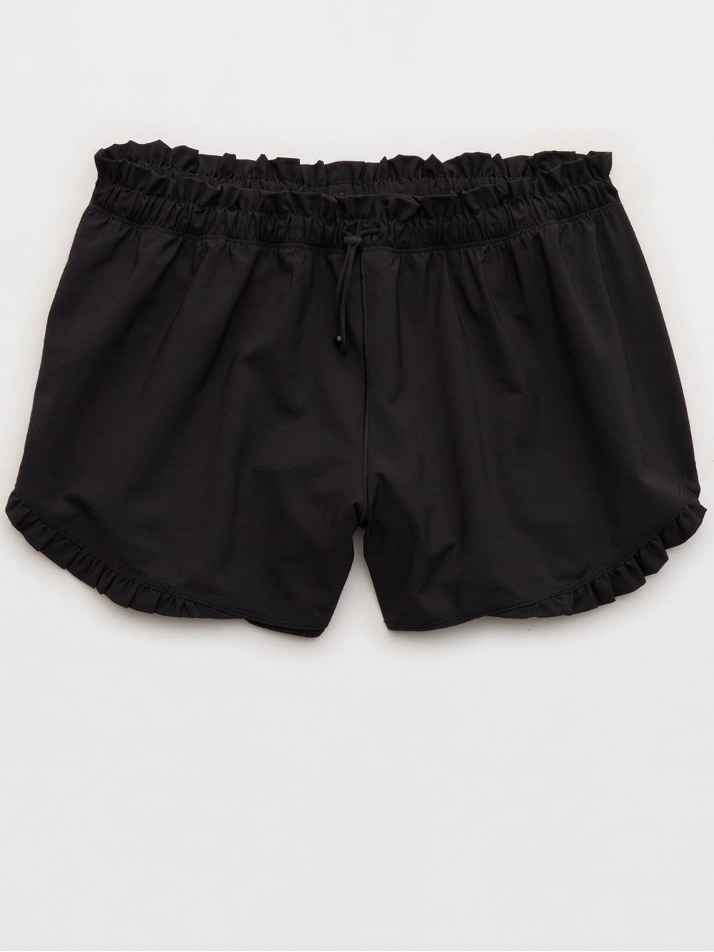 New Aerie Ruffle Hot Stuff Shorts Black Size Large
